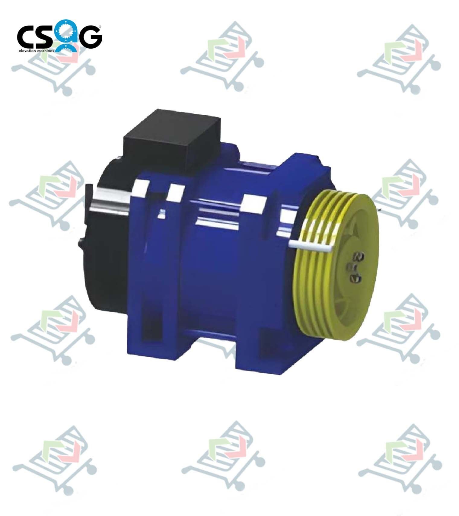 CGAS-MV 1:0 M/S 400 KG 2.67 KW 200 mm Kasnak 2:1 Askı Dişlisiz Asansör Motoru