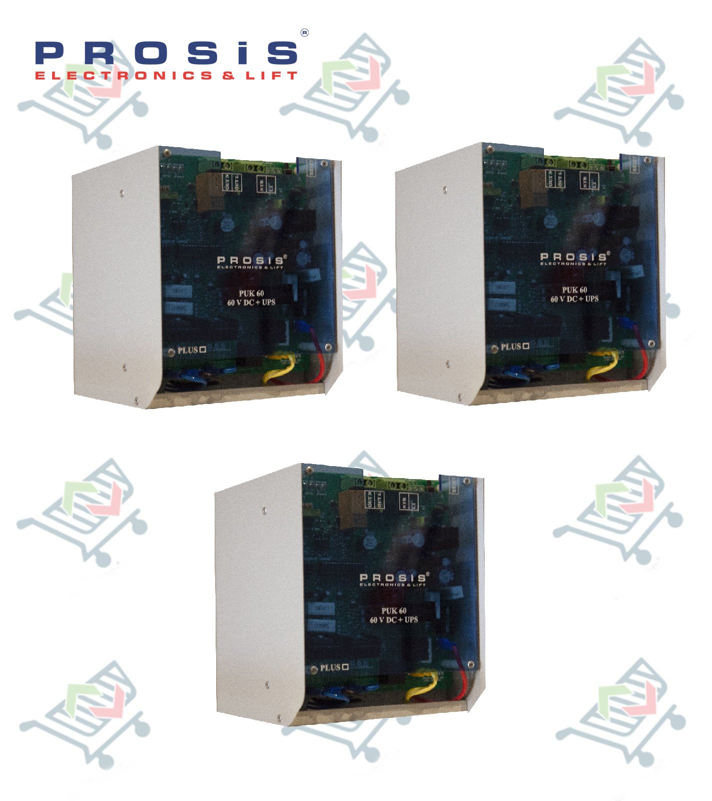 PUK60 - 60V DC Güç Kaynagı + UPS (EN 81-20/50) 3'lu Paket