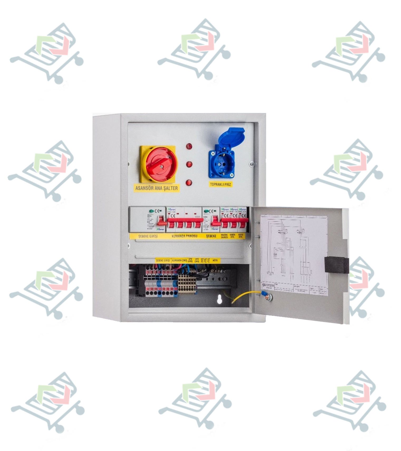 Asansör Elektrik Dağıtım Panosu (4x63) X Koren Şalt Malzemeli