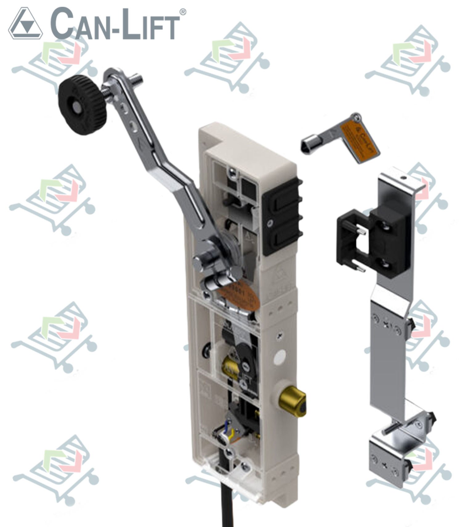 Can Lift CL-05 Mİ SW Çift Emniyetli Tek Dilli Asansör Kat Kapı Kilidi (Swichli)