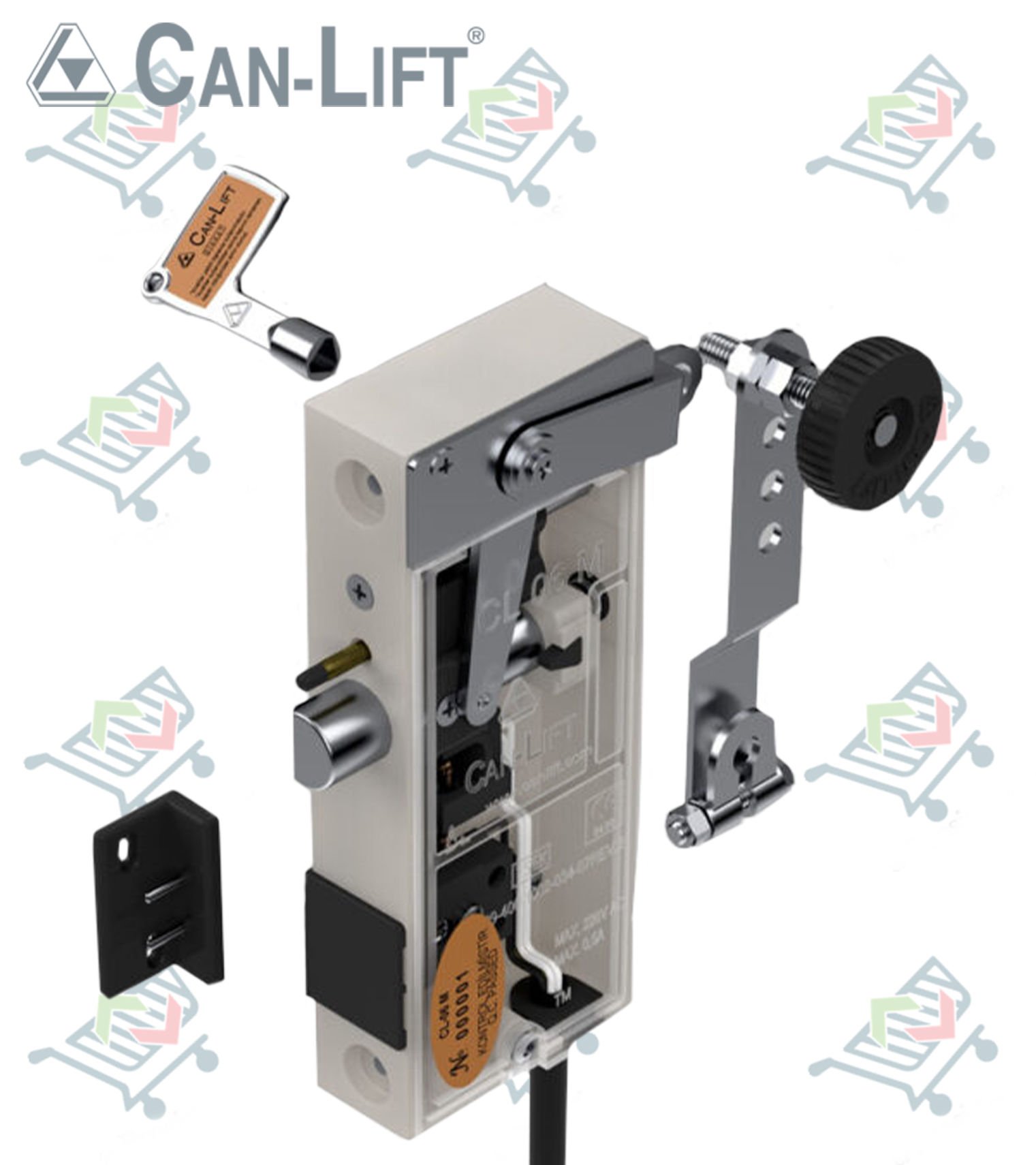 Can Lift CL-06 MD Çift Emniyetli Çift Dilli Asansör Kat Kapı Kilidi