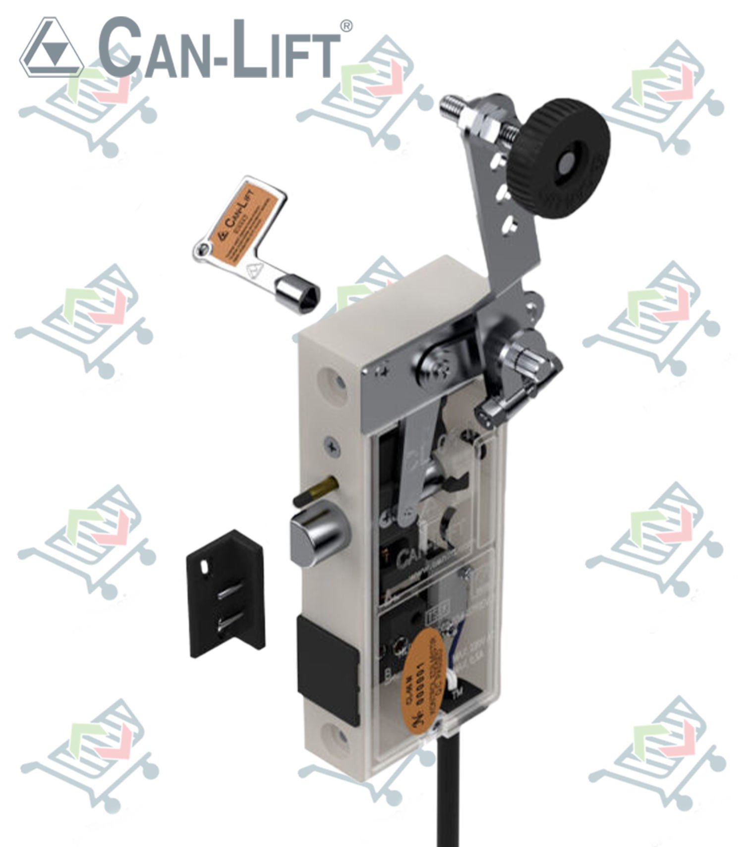 Can Lift CL-06 MD-SWT Çift Emniyetli Çift Dilli Asansör Kat Kapı Kilidi (Swichli)