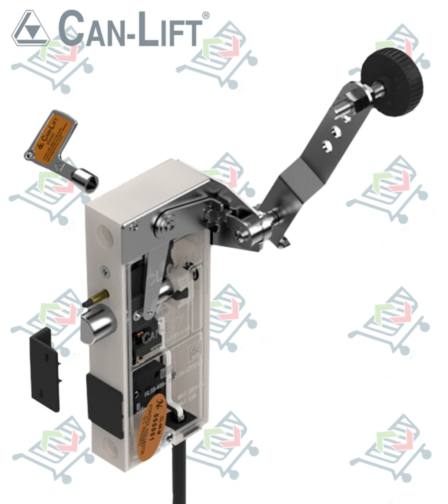 Can Lift CL-06 M-DKD Çift Emniyetli Çift Dilli Asansör Kat Kapı Kilidi