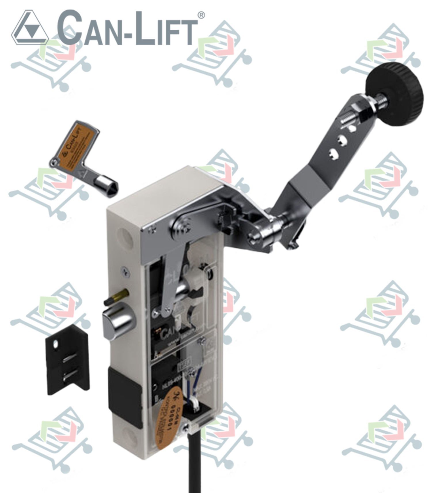 Can Lift CL-06 M-SW-DKD Çift Emniyetli Çift Dilli Asansör Kat Kapı Kilidi (Swichli)