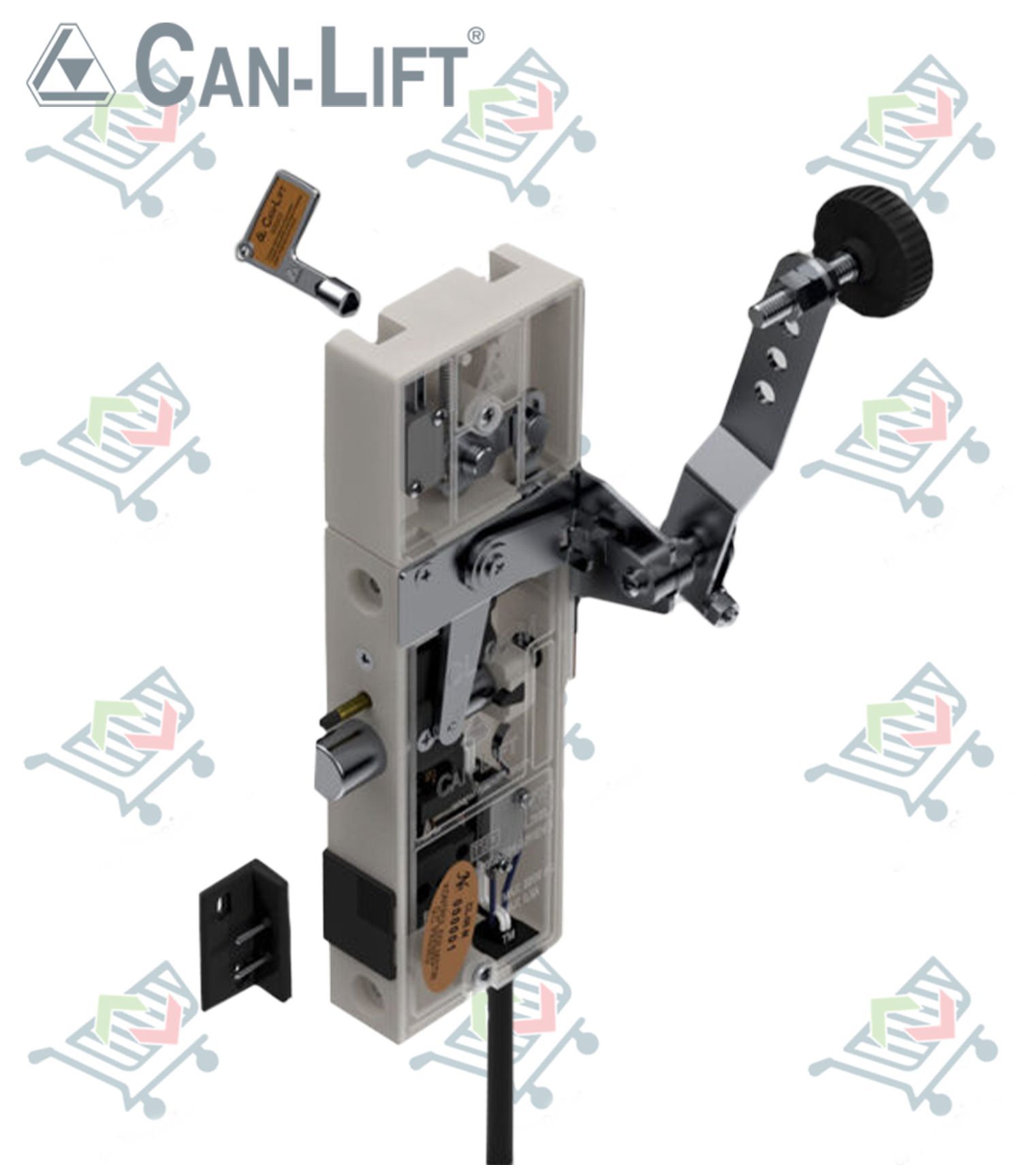Can Lift CL-06 M-SW-DKD-ASW Çift Emniyetli Çift Dilli Asansör Kat Kapı Kilidi (Swichli)