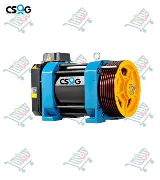 CSAG-D240 1:0 M/S 1275 KG 8.4 KW 240 mm Kasnak 2:1 Askı Dişlisiz Asansör Motoru