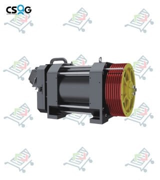 CSAG-D320 1:6 M/S 800 KG 8 KW 320 mm Kasnak 2:1 Askı Dişlisiz Asansör Motoru