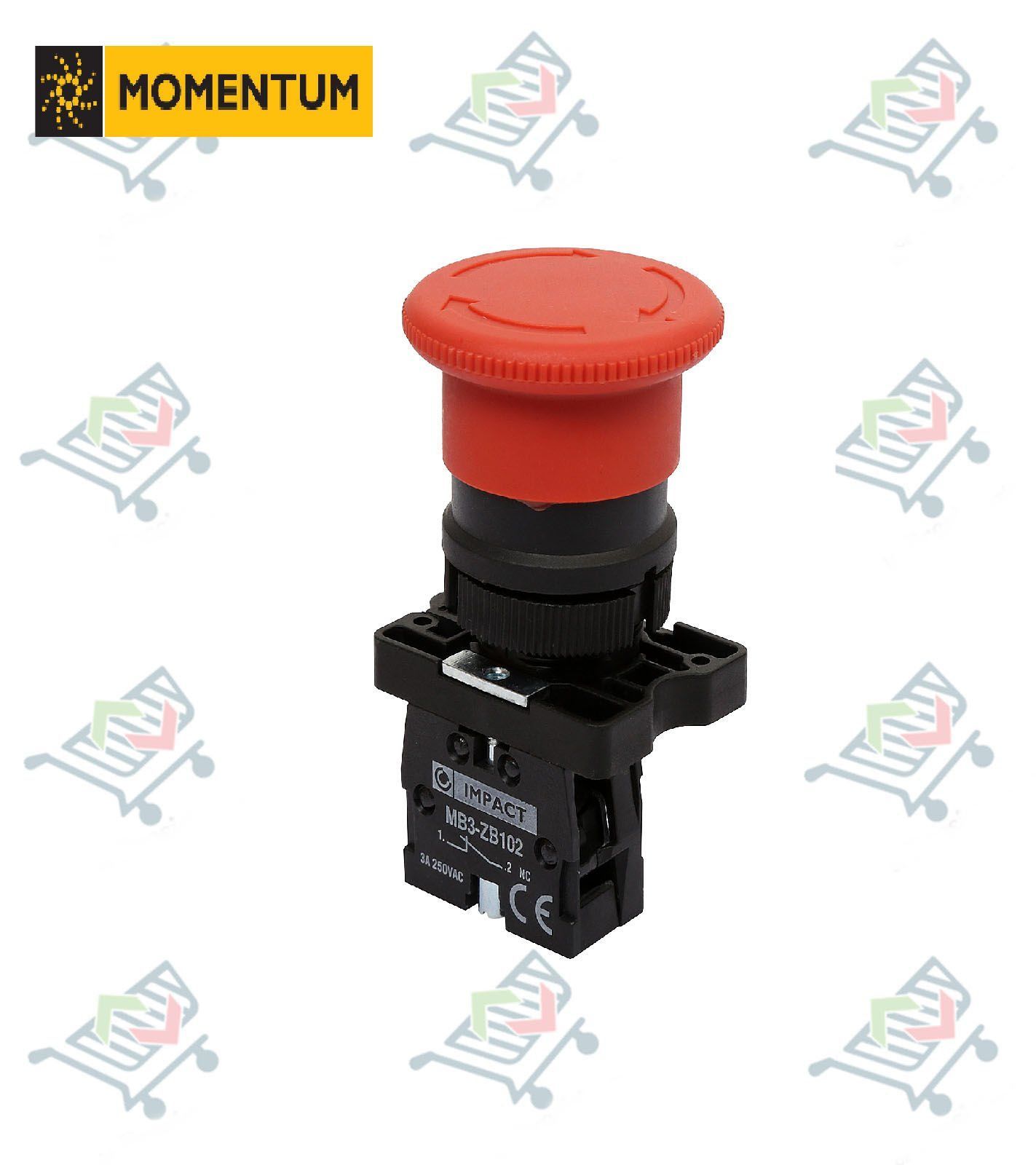 ∅ 22 Plastik Acil Stop Mantar Buton Anahtarlı ∅ 40 NC