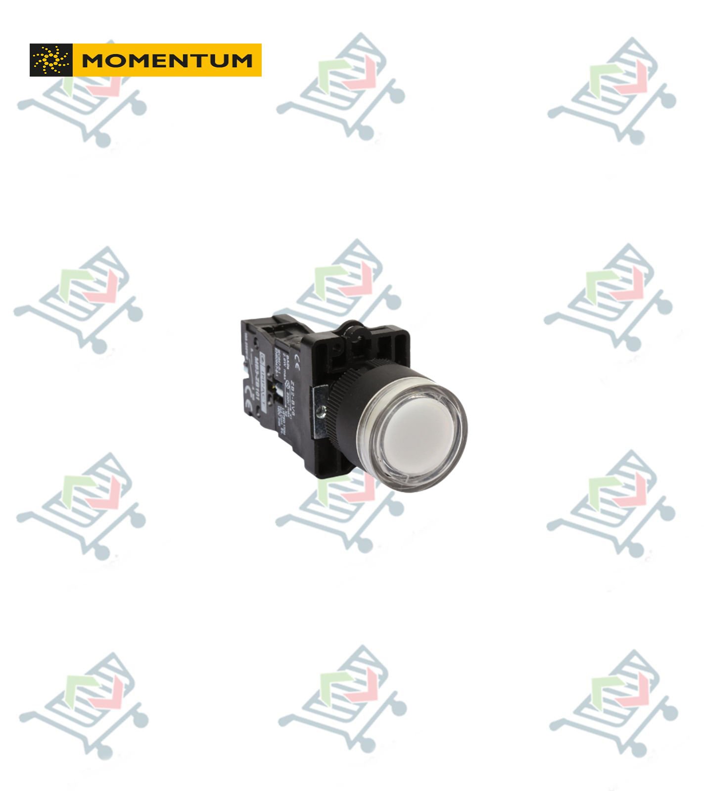 ∅ 22 Plastik Işıklı Yaylı Buton Kontak NO