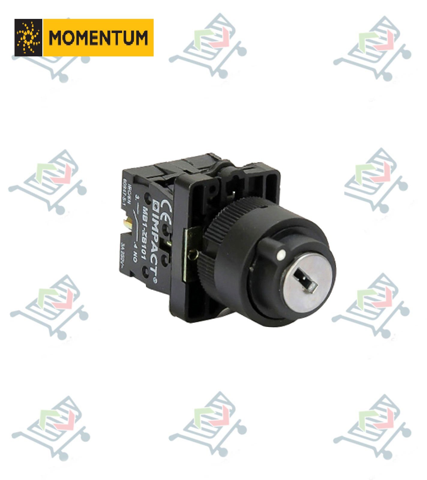 ∅ 22 Plastik Anahtarlı Buton 0-1 Kontak NO