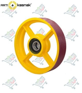 Pik Döküm Kasnak Ø320 mm – 8 mm × 6 Halat – 80 mm Genişlik