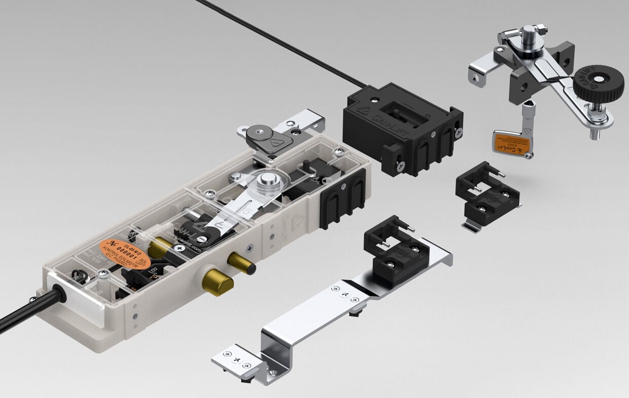 Can Lift CL-05 MD Çift Emniyetli Çift Dilli Çift Kanatlı Asansör Kat Kapı Kilidi (10'lu Paket)