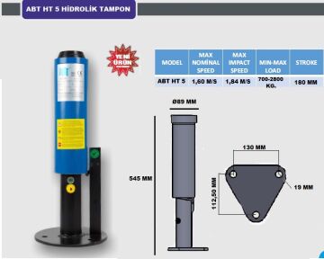 Ø89x545 mm Hidrolik Tampon