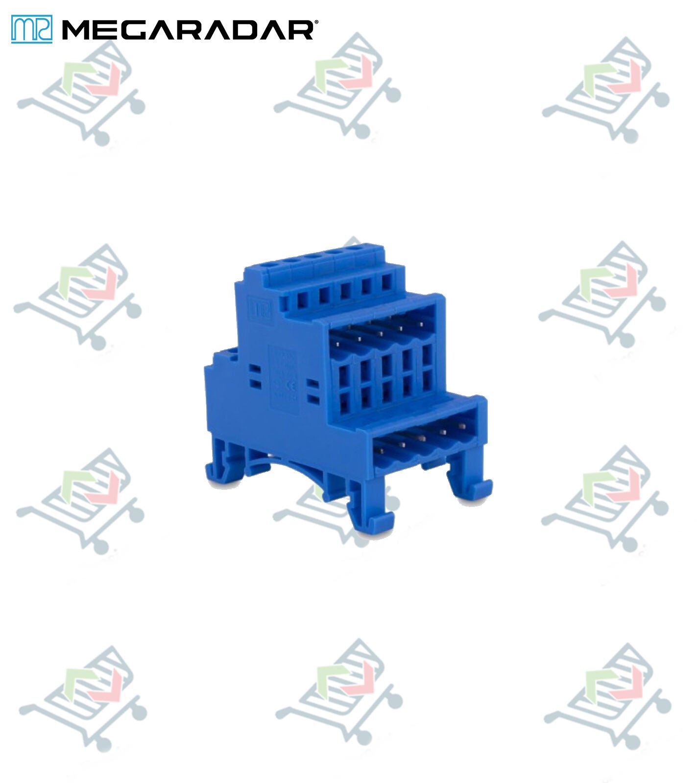 Megaradar 5,08 mm SOKETLİ DIN RAY TİPİ İKİ KATLI RENKLİ KLEMENSLER