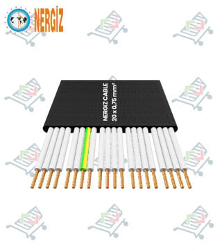 NERGİS FLEXIBLE YASSI KUMANDA KABLOSU 20 x 0,75 YASSI FLEXIBLE