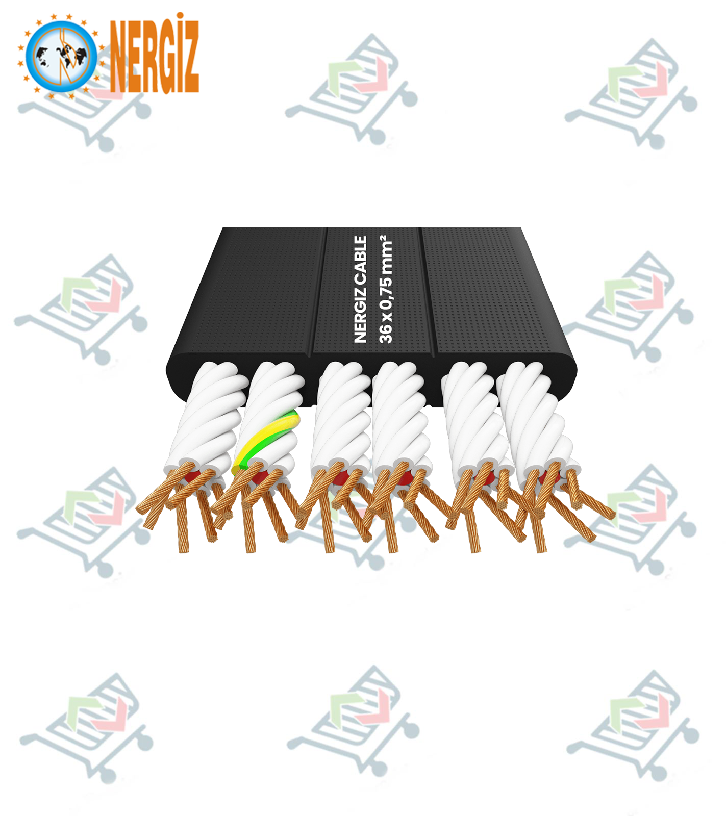 NERGİS ÖZEL BÜKÜLÜ FLEXIBLE YASSI KUMANDA KABLOSU 36x0,75