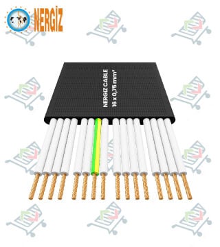 NERGİS FLEXIBLE YASSI KUMANDA KABLOSU 16 x 0,75 YASSI FLEXIBLE 500 METRE