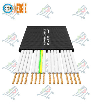 NERGİS FLEXIBLE YASSI KUMANDA KABLOSU 16 x 0,75 YASSI FLEXIBLE 500 METRE