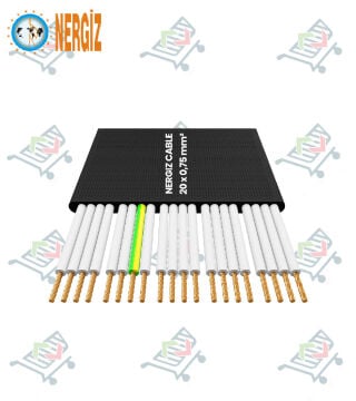 NERGİS FLEXIBLE YASSI KUMANDA KABLOSU 20 x 0,75 YASSI FLEXIBLE 500 METRE