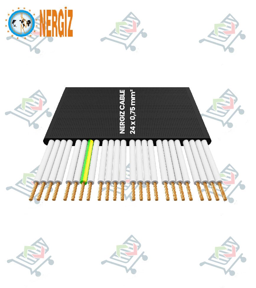 NERGİS FLEXIBLE YASSI KUMANDA KABLOSU 24 x 0,75 YASSI FLEXIBLE 500 METRE