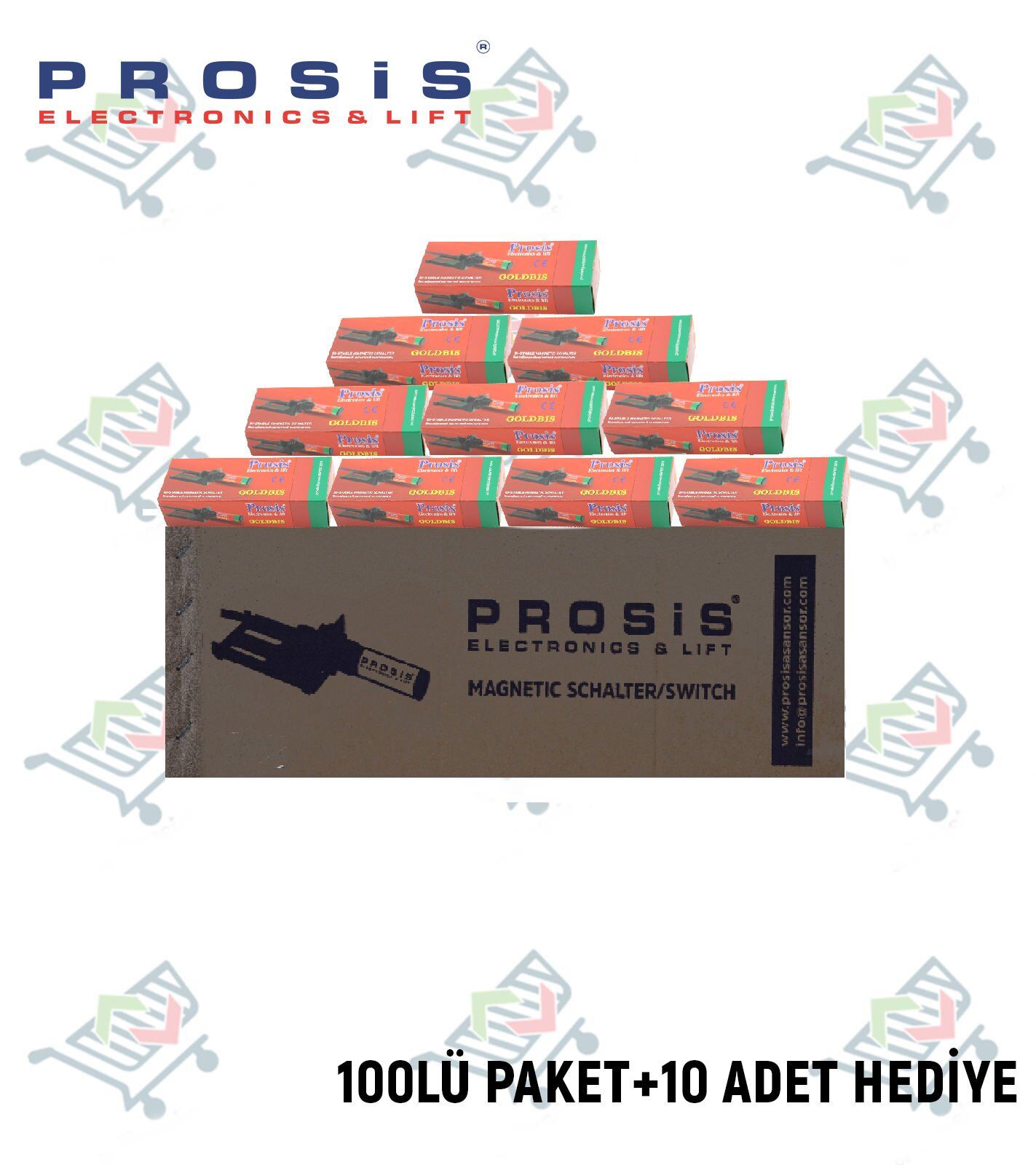 Goldbis Bistabil Manyetik Şalter(1,5A) 100'lü Paket (+10 Adet Hediye) 2 Metre