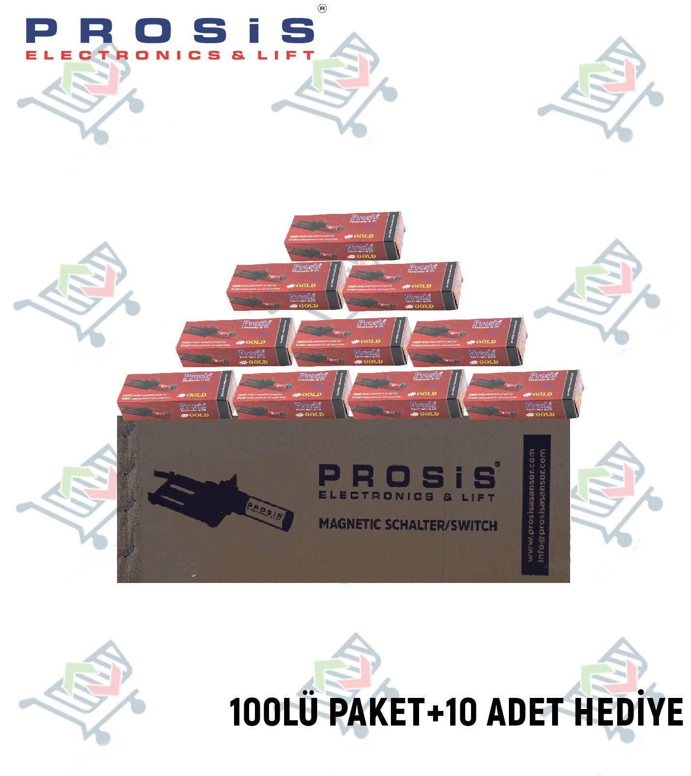 Goldmono Monostabil Manyetik Şalter(1,5A) 100'lü Paket (+10 Adet Hediye) 2 Metre