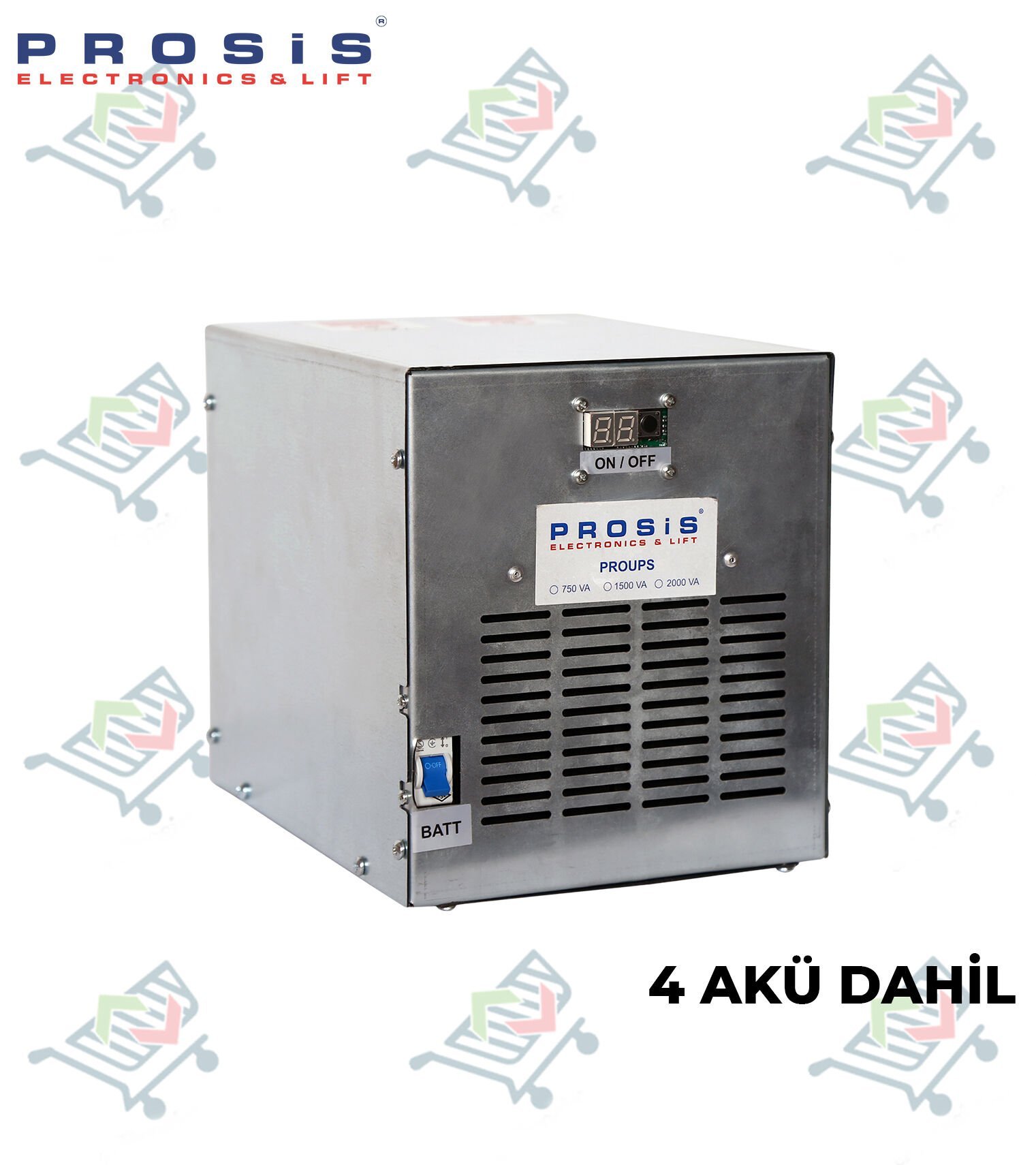 PROSİS PRO-UPS LİNE İNTERAKTİF ASANSÖR UPS 2000 VA  4 AKÜ DAHİL