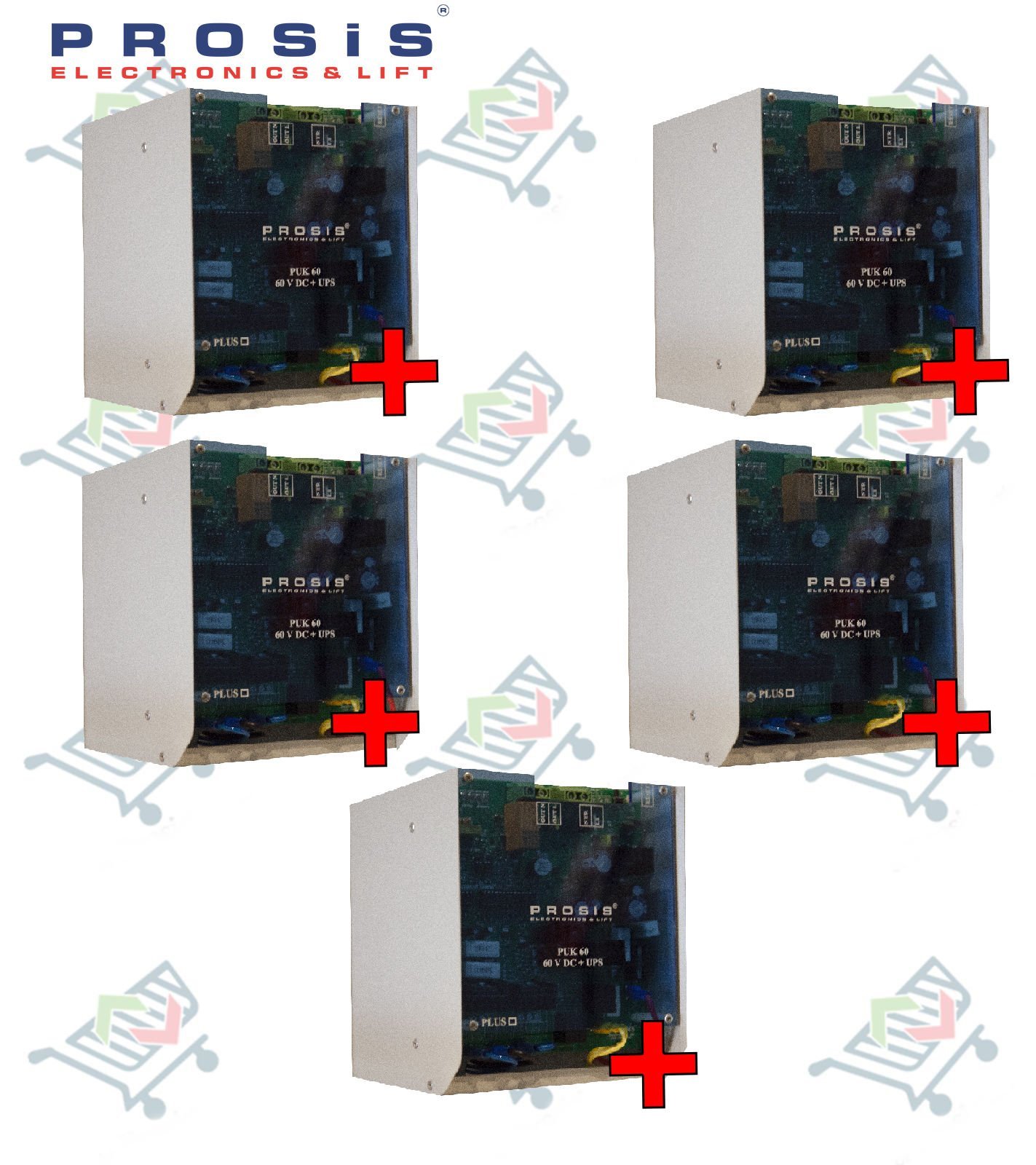 PUK60 Plus - 60V DC Güç Kaynagı + UPS (EN 81-20/50) 5'li Paket