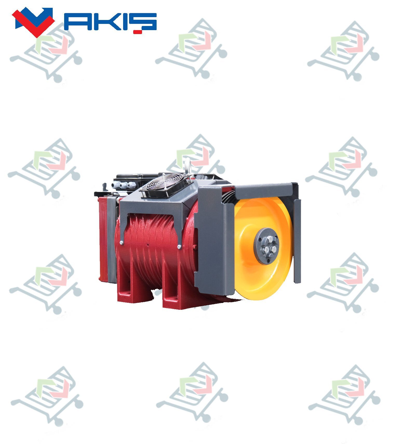 Akış VALENTEX VLX-300 2,00 M/S 630 KG 320x5x8 7,7KW 19,3(A) Asansör Motoru