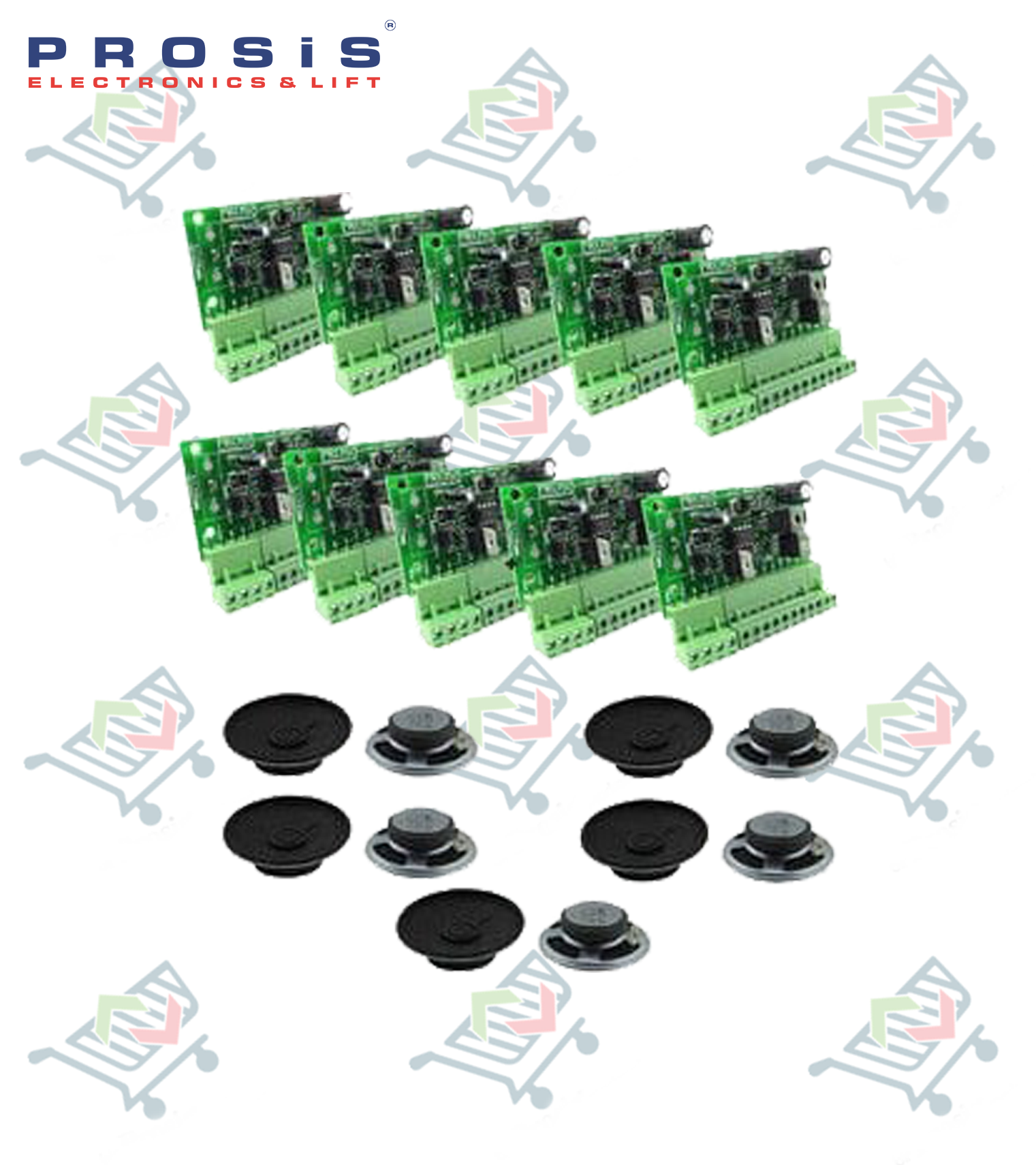 AKS-3 Revizyon Kartı + 10 Adet 57mm Hoparlör