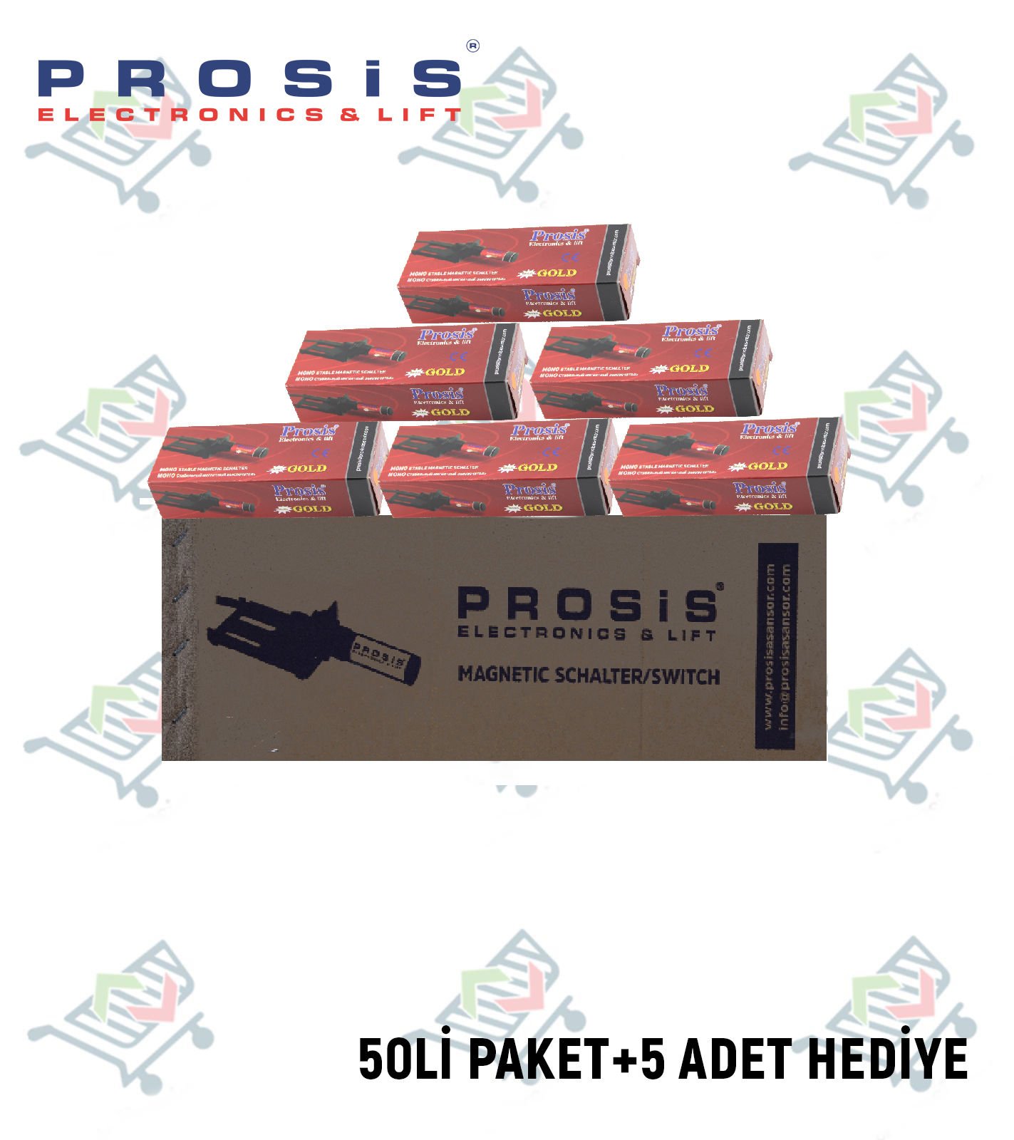 Goldmono Monostabil Manyetik Şalter(1,5A) 50'li Paket (+5 Adet Hediye)