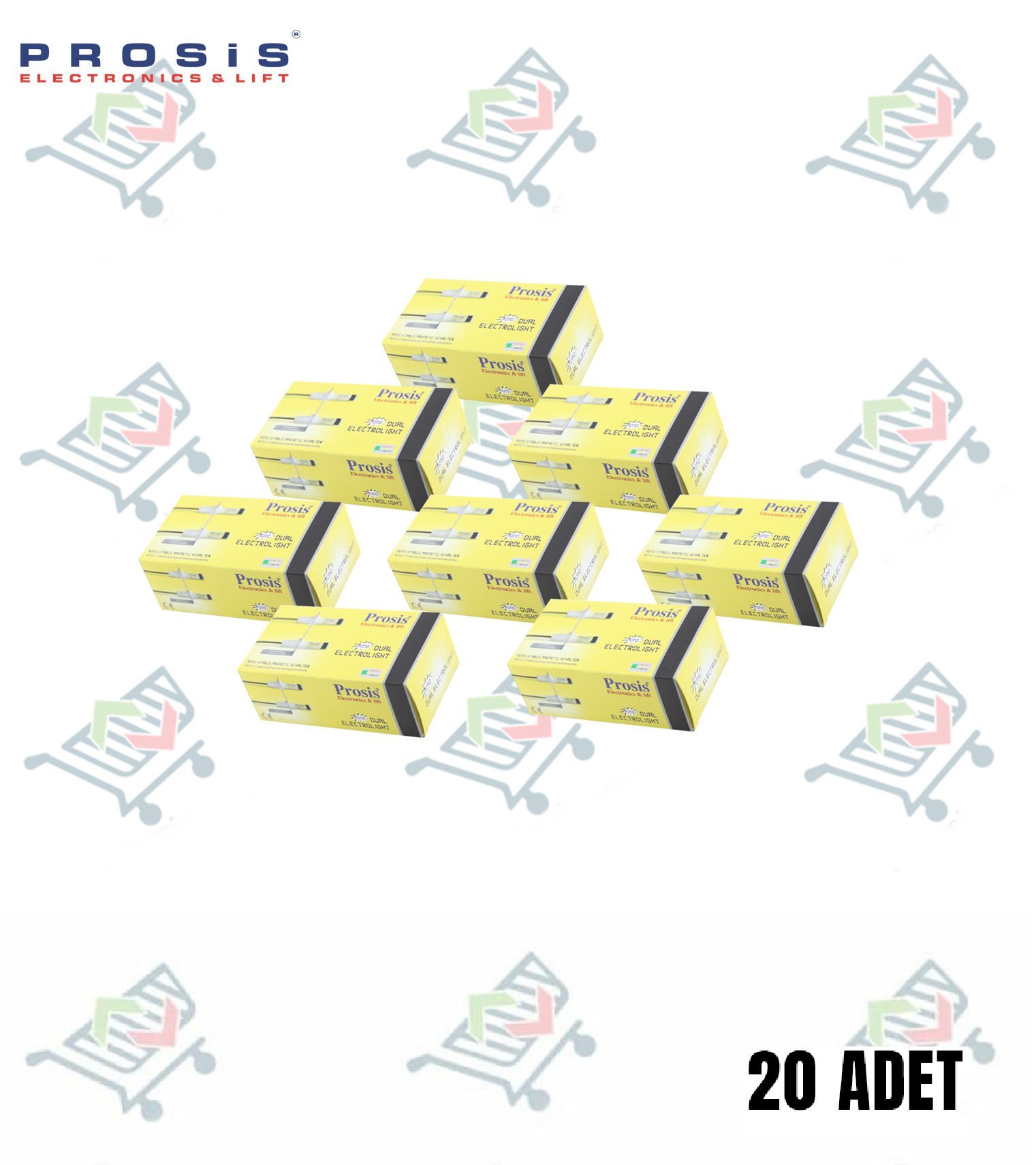 Electromono Dual Monostabil Manyetik Şalter (Çiftli Kutu) 20'li Paket