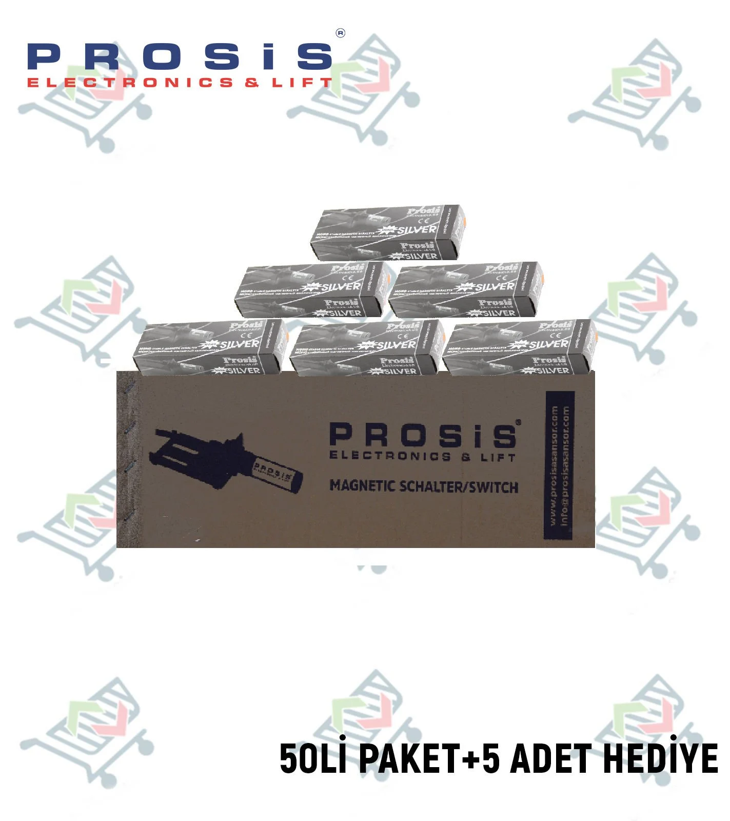 Silver Monostabil Manyetik Şalter (1A) NC 50'li Paket (+5 Adet Hediye)