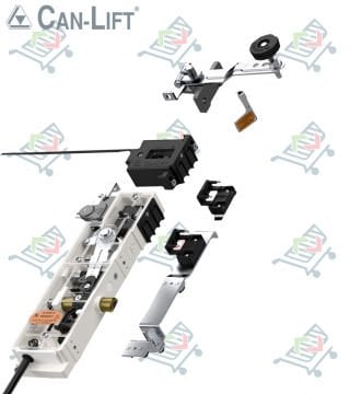 Can Lift CL-05 MİD Çift Emniyetli Tek Dilli Çift Kanatlı Asansör Kat Kapı Kilidi