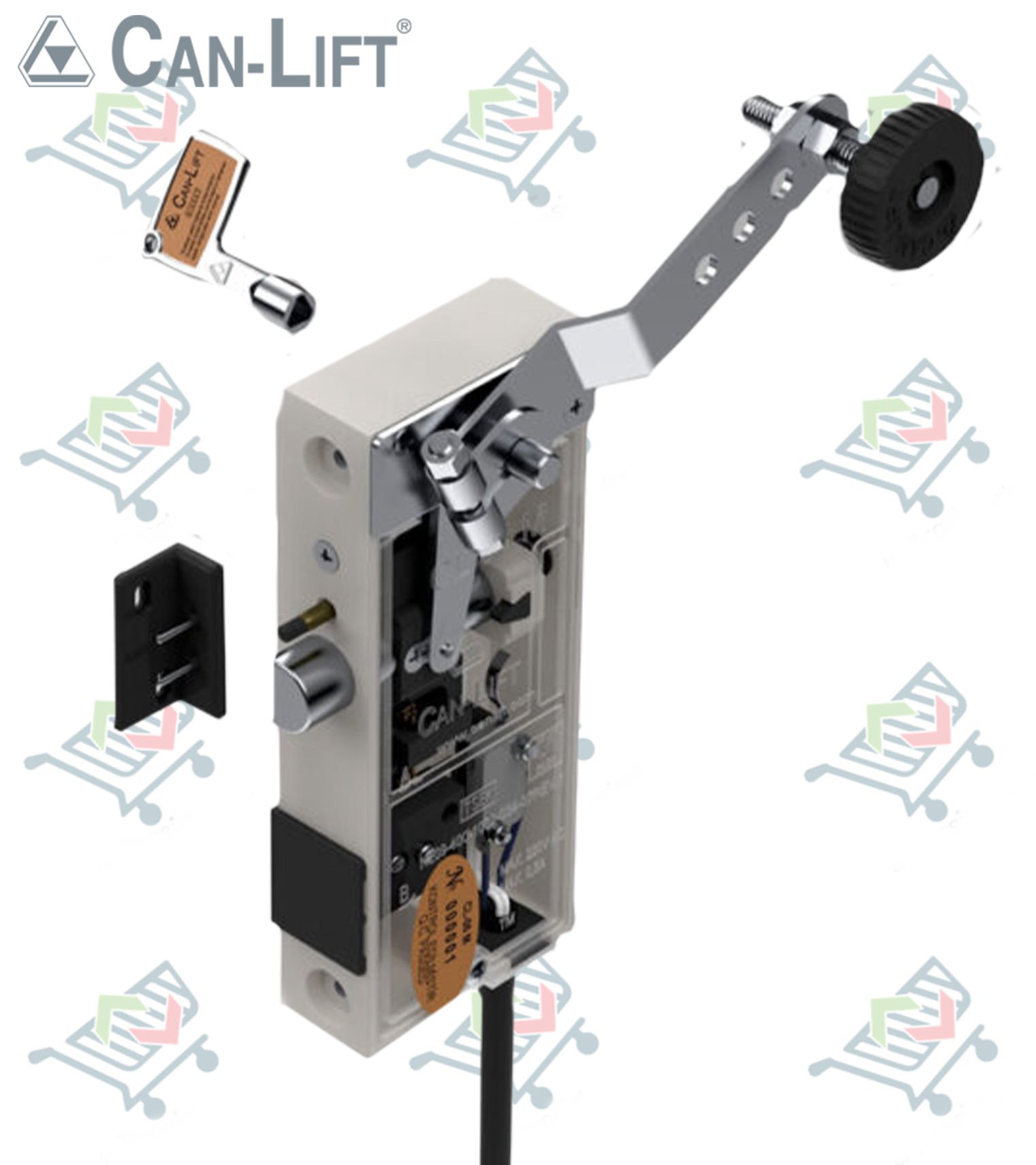 Can Lift CL-06 M-SW Çift Emniyetli Çift Dilli Asansör Kat Kapı Kilidi (Swichli)