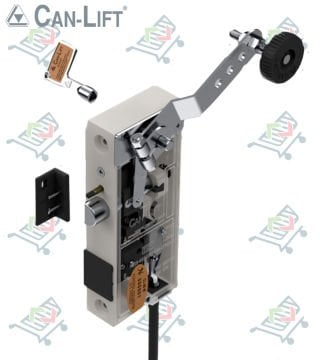 Can Lift CL-06 M-SW Çift Emniyetli Çift Dilli Asansör Kat Kapı Kilidi (Swichli)