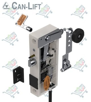 Can Lift CL-06 MD-SW Çift Emniyetli Çift Dilli Asansör Kat Kapı Kilidi (Swichli)