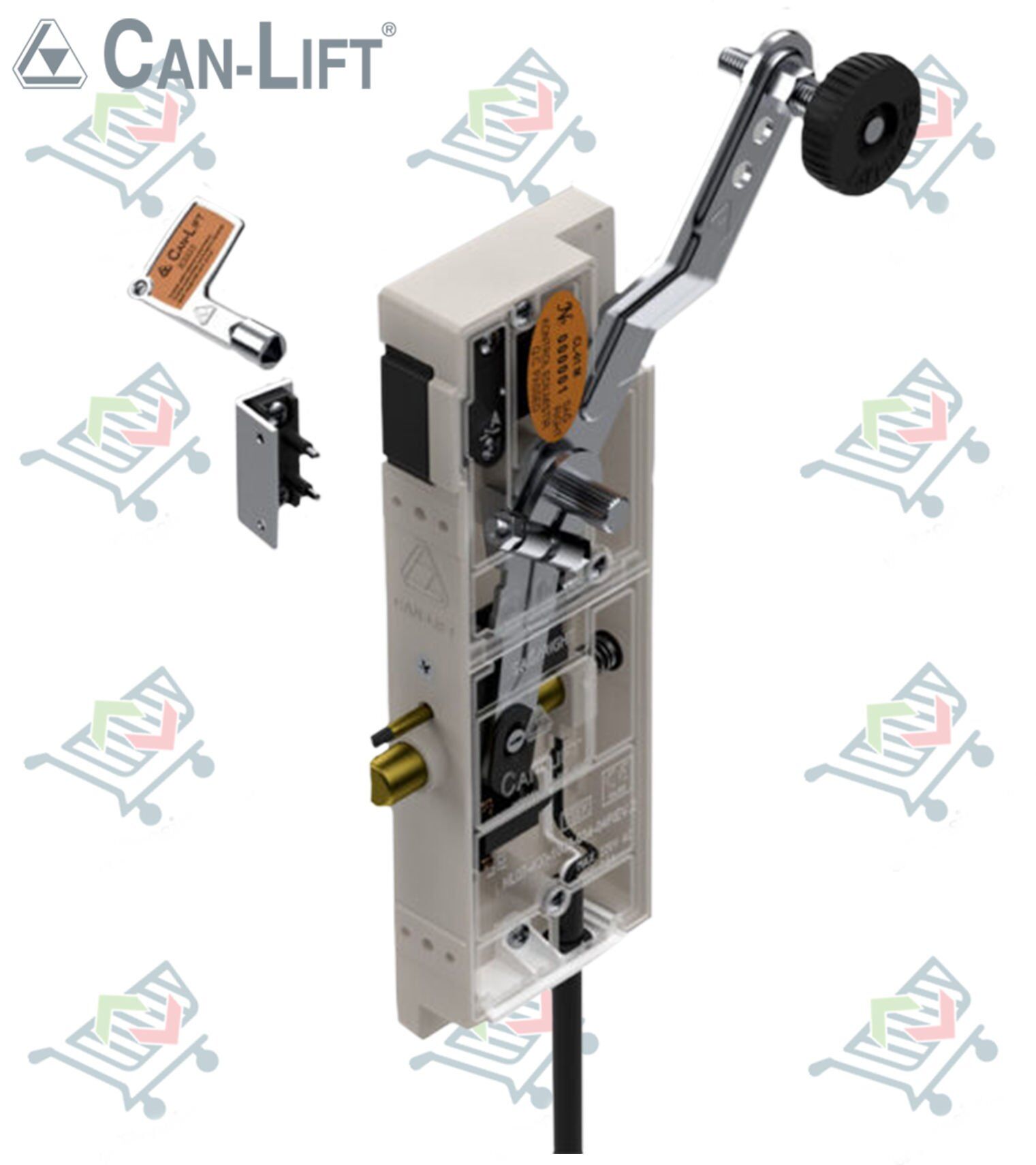 Can Lift CL-01 M Çift Emniyetli Çift Dilli Asansör Kat Kapı Kilidi (10'lu Paket)