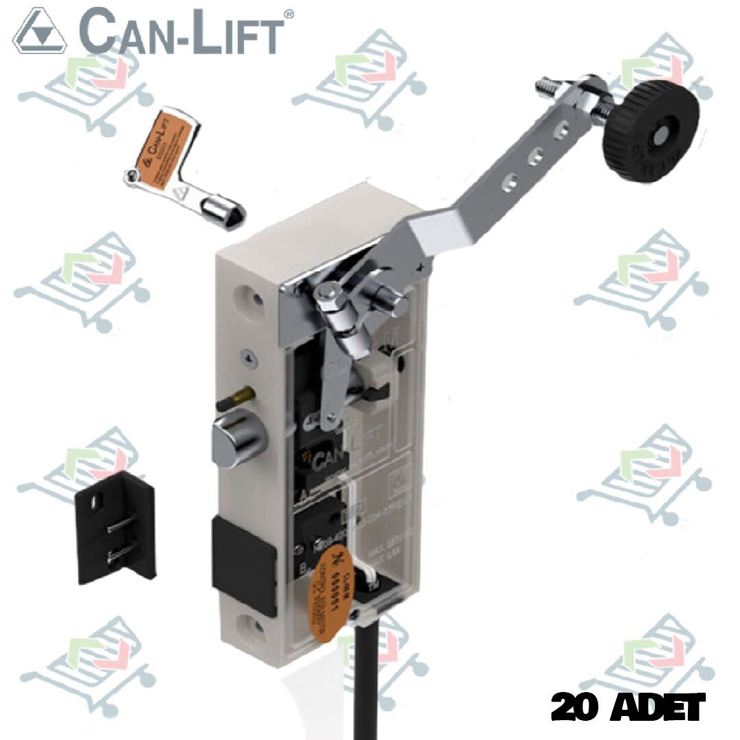 Can Lift CL-06 M Çift Emniyetli Çift Dilli Asansör Kat Kapı Kilidi (20'li Paket)
